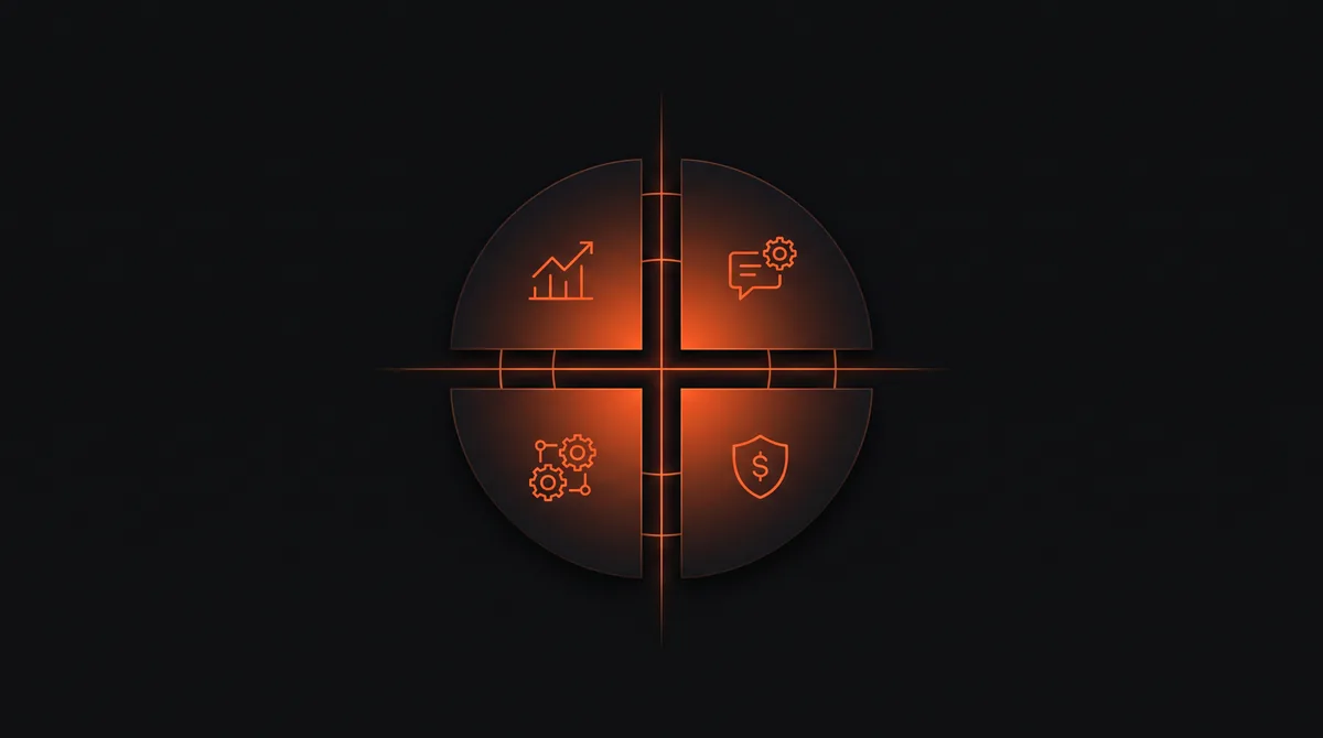 AI agent use cases across sales, support, operations, and finance in a business.